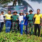 Puslatpurmar 07/Lampon, Banyuwangi, dan Stakholder bersih - bersih pantai. (Foto; Dokumentasi)