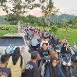 Suasana jalan Doro Cumpa ramai pengunjung (Foto: Dafiansyah)