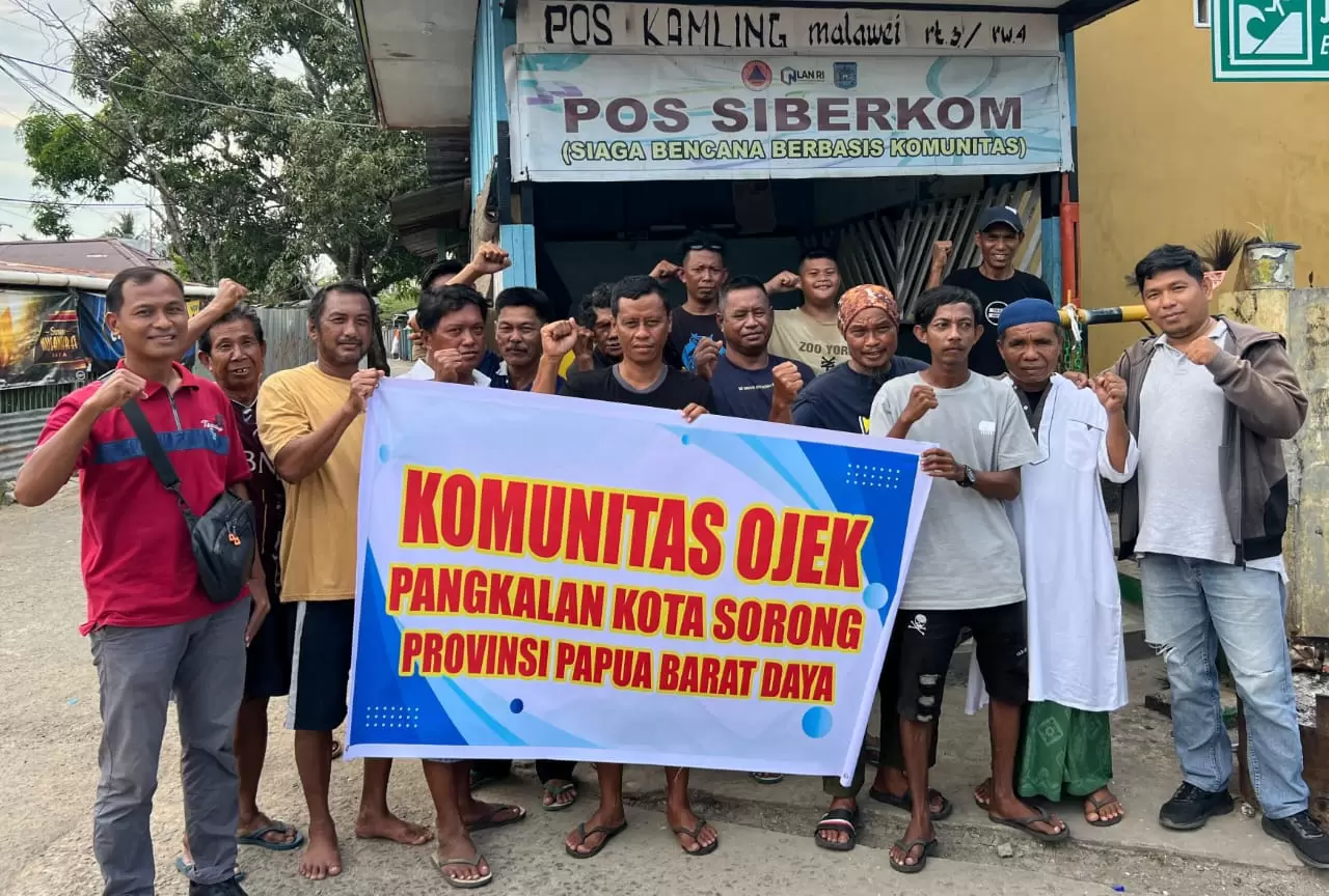 Komunitas Ojek Sorong Dukung Polda PBD Jaga Kamtibmas Nataru Kondusif