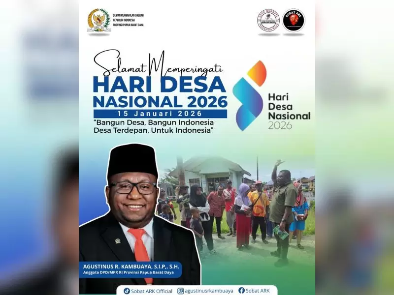 HUT Desa, Senator ARK Minta Presiden Alokasikan Dana KDMP Terpisah dari Dana Desa