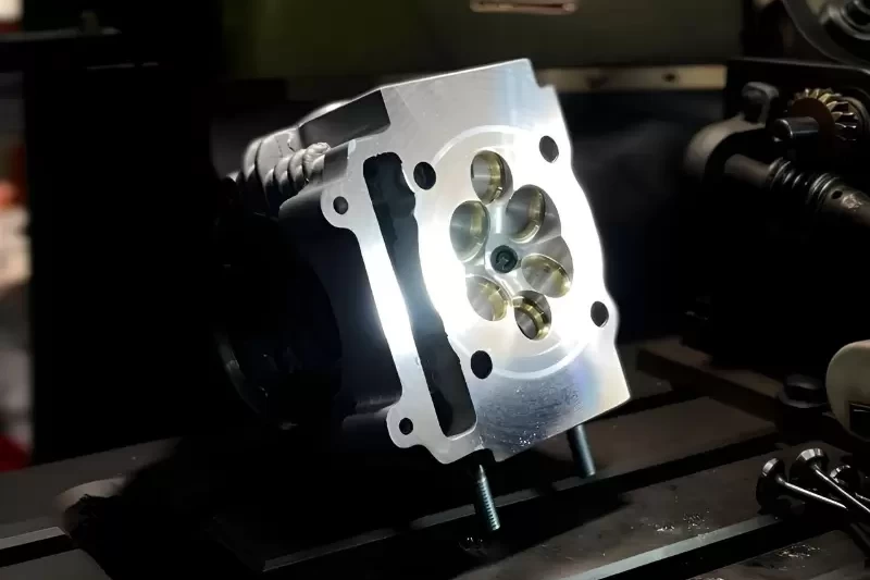 konversi cylinder head Yamaha Mio (5TL) standar menjadi sistem 6-klep