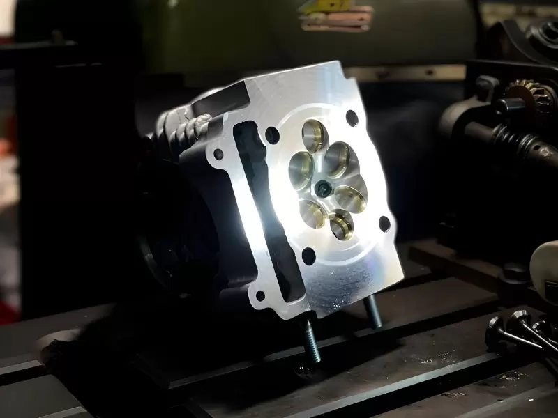 konversi cylinder head Yamaha Mio (5TL) standar menjadi sistem 6-klep