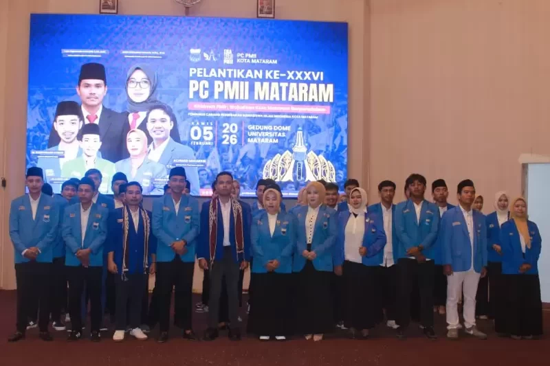 Pengurus Cabang Pergerakan Mahasiswa Islam Indonesia (PC PMII) Kota Mataram Masa Khidmat 2025–2026 Resmi Dilantik