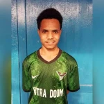 Penyerang muda Putra Doom FC, Alan Auge Mampioper