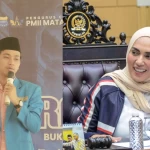 Lalu Rizki Hidayat, Ketua DPC PMII Mataram dan Sari Yuliati, Wakil Ketua DPR RI