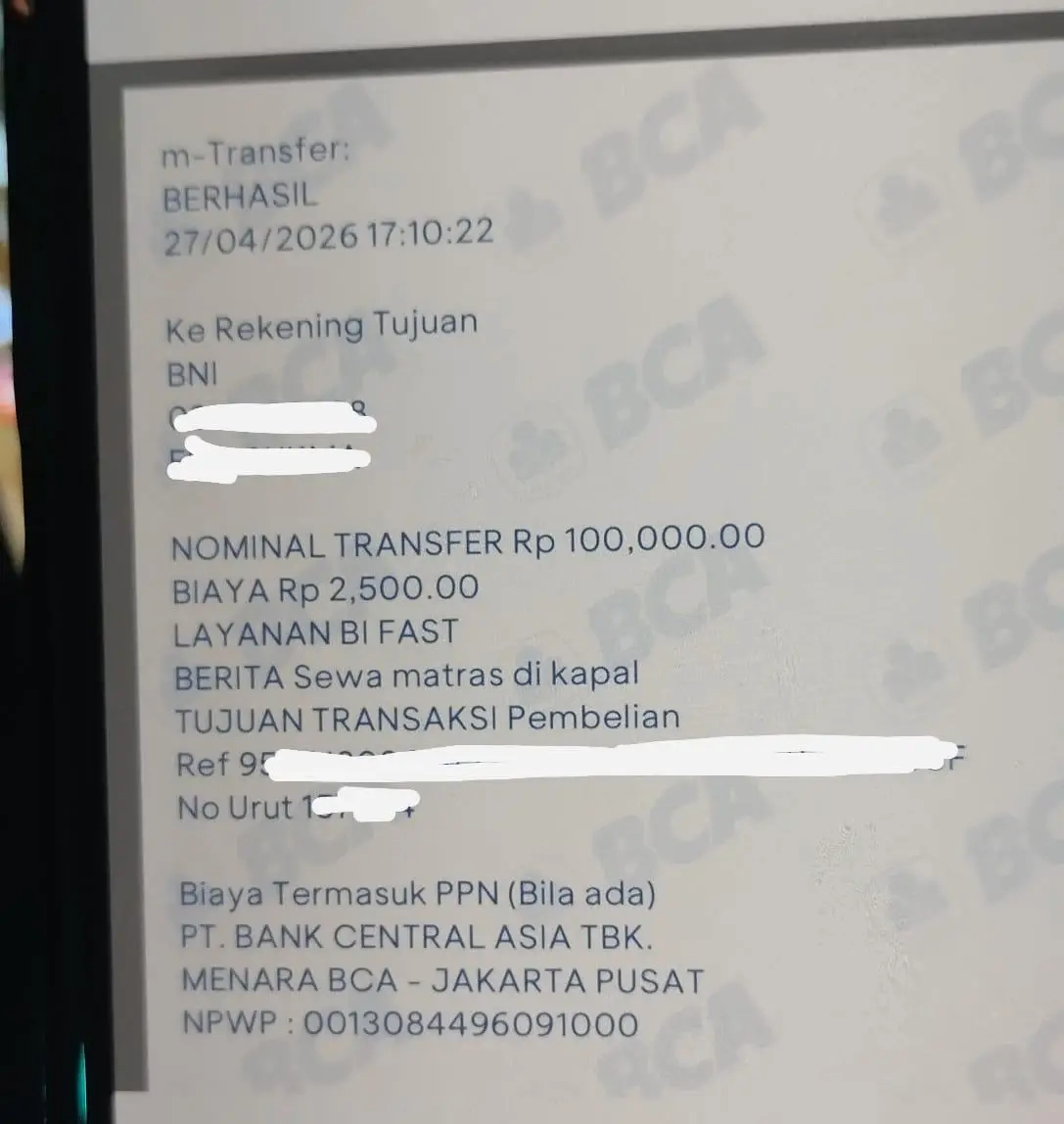 Bukti Pungli Penyewaan Kasur di Kapal Lembar - Padangbai (Dok. IDN Time)