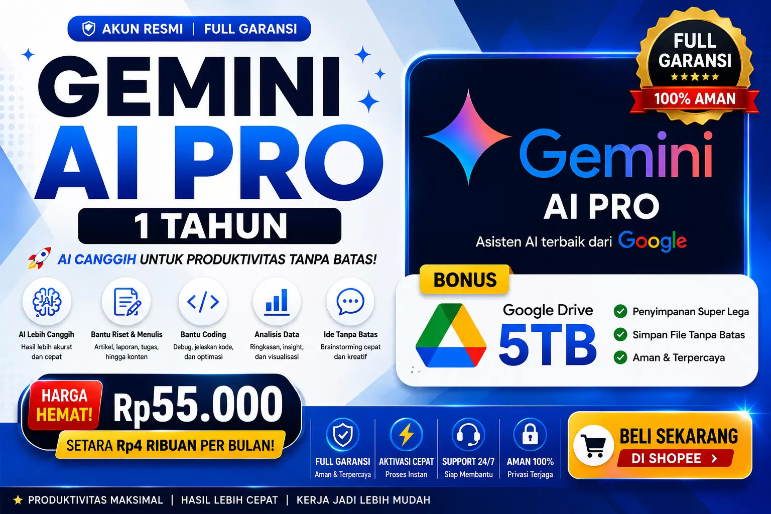 Gemini AI Pro 1 Tahun