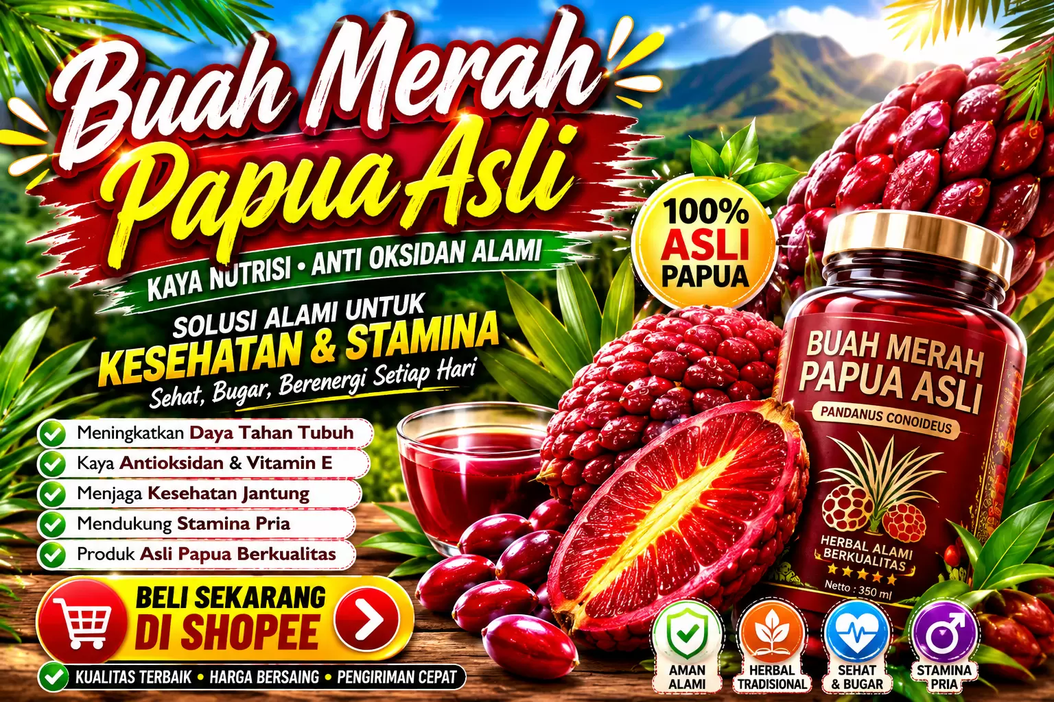 Buah Merah Papua Asli Original