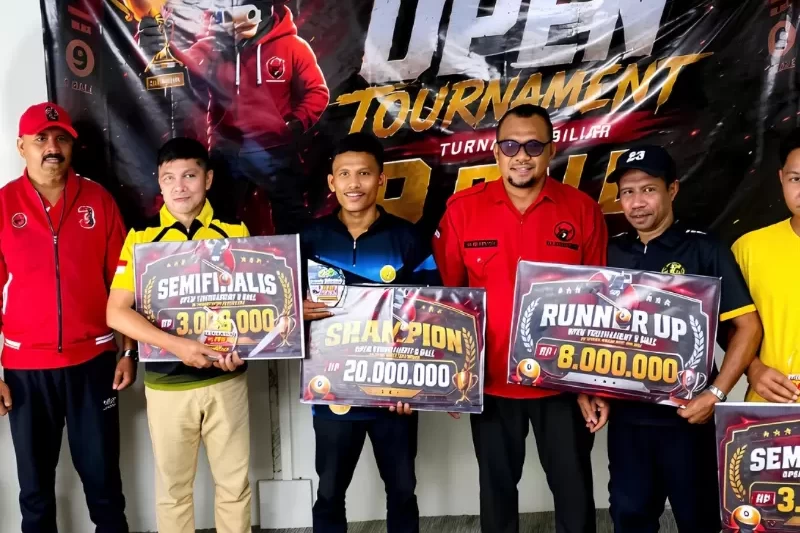DPC PDI Perjuangan Sorong Gelar Turnamen Biliar 9 Ball Papua Maluku