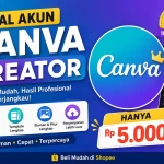 Jual Akun Canva Creator Murah