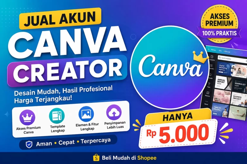 Jual Akun Canva Creator Murah