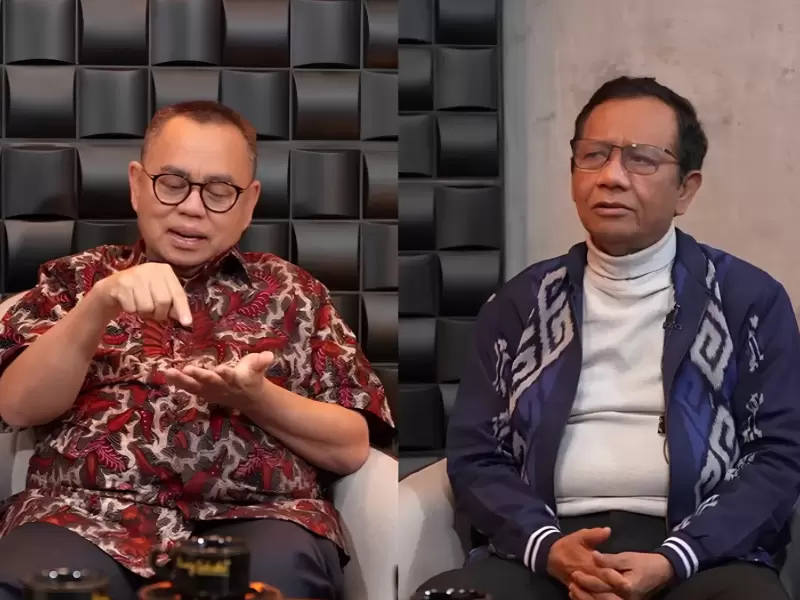 Eks Menko Polhukam, Mahfud MD dan Mantan Menteri ESDM, Sudirman Said (Dok. YouTube Mahfud MD Official)