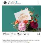 Ucapan Selamat Ulang Tahun Sufmi Dasco untuk Nadiem Makarim di Instagram Pribadinya (Foto: Tangkapan Layar Instagram @sufmi_dasco)