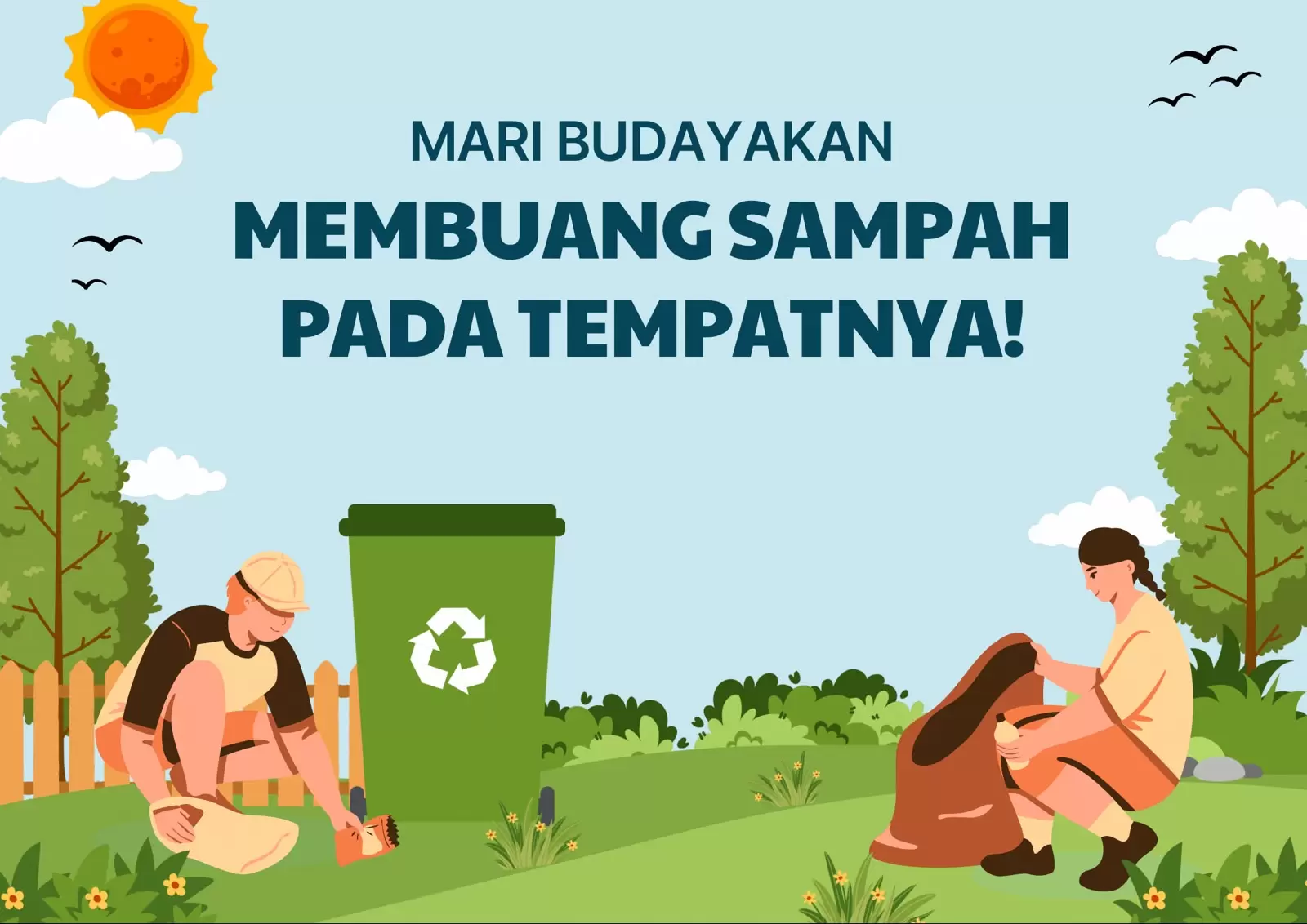 kesadaran membuang sampah