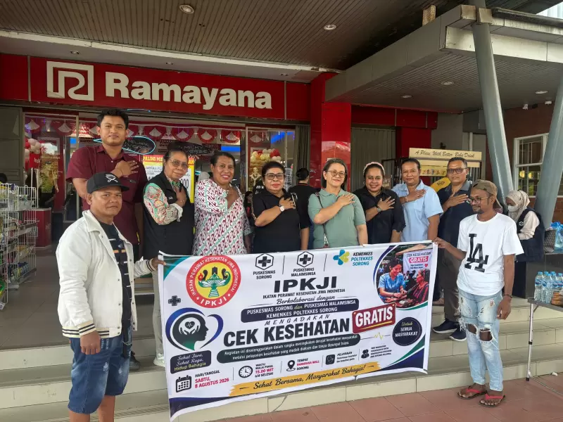 Perawat Kesehatan Jiwa Gelar Cek Kesehatan Gratis bagi Warga Kota Sorong