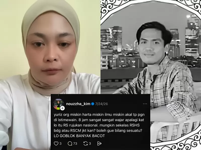 Wanita berinisial, NZ, pegawai RSUD dr Soekardjo memberikan komentar jahat kepada pasien BPJS, Yurizal Tri Chaerawan di media sosial (Dok. Threads)